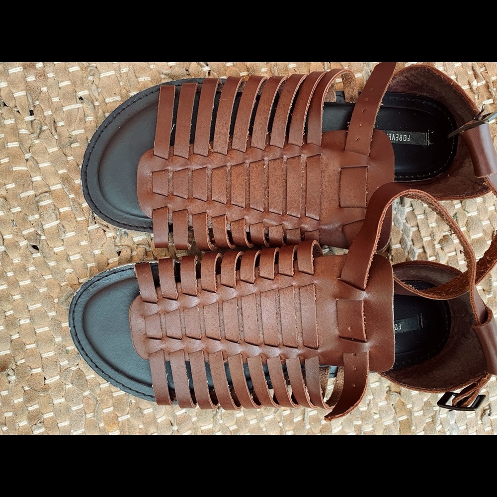 Strappy leather sandals